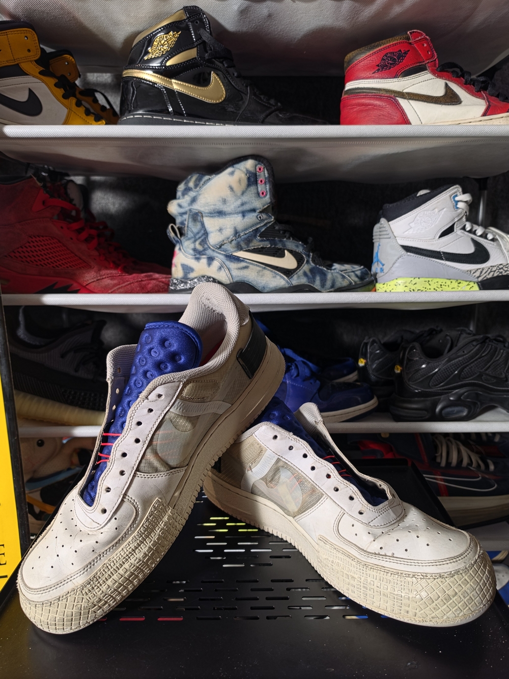 🔥 Nike AF1 Type N. 354 Men Size 11 Low-Top Sneakers in White, Cream & Blue